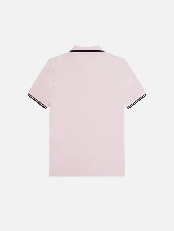 FRED PERRY Twin Tipped Fred Perry Shirt – Iced Pink/Navy, arka görünüm