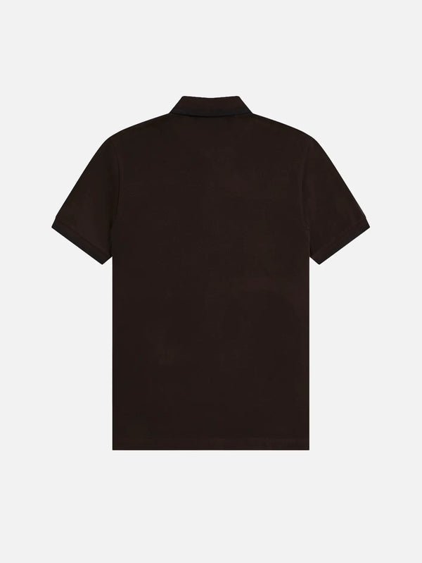 FRED PERRY Twin Tipped Fred Perry Shirt – Rich Brown/Black, arka görünüm