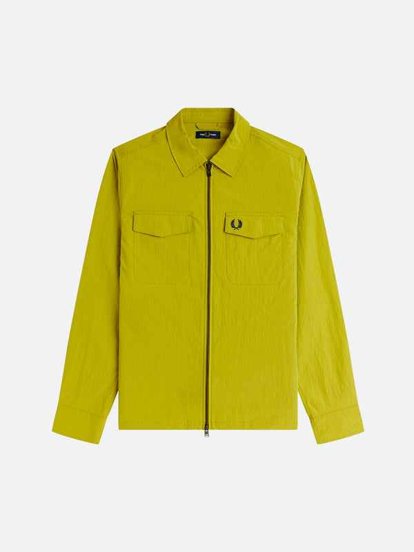 Zip Through Overshirt - Tennis Ball Yellow