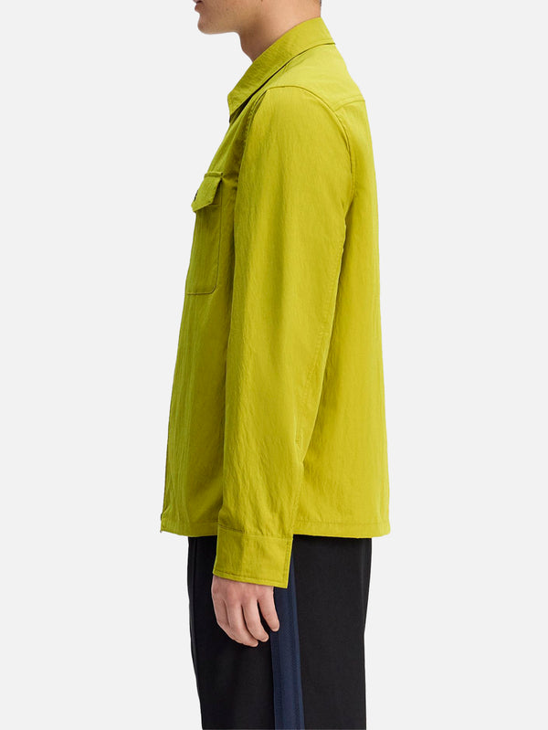 Zip Through Overshirt - Tennis Ball Yellow