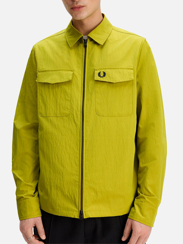 Zip Through Overshirt - Tennis Ball Yellow