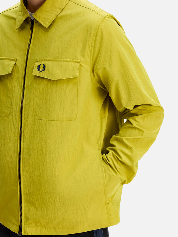 Zip Through Overshirt - Tennis Ball Yellow
