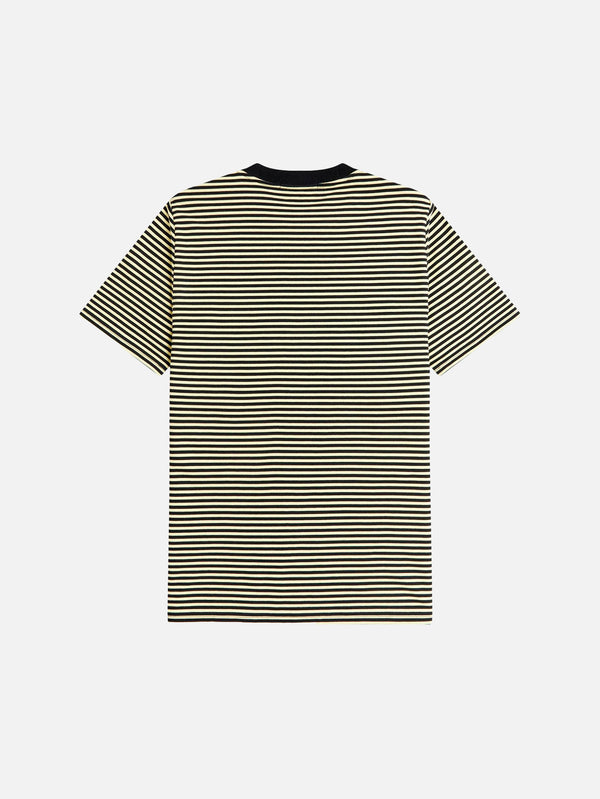 Fine Stripe Heavyweight Tshirt - Black