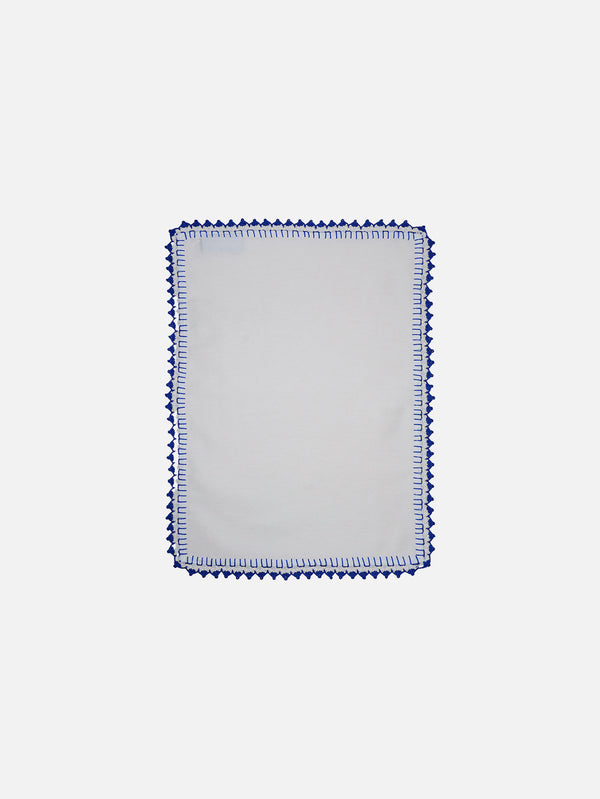 OHM HANDMADE, Amerikan Servis 4'Lü Set - Beyaz Mavi, AMERİKAN SERVİS, shopi go'da!