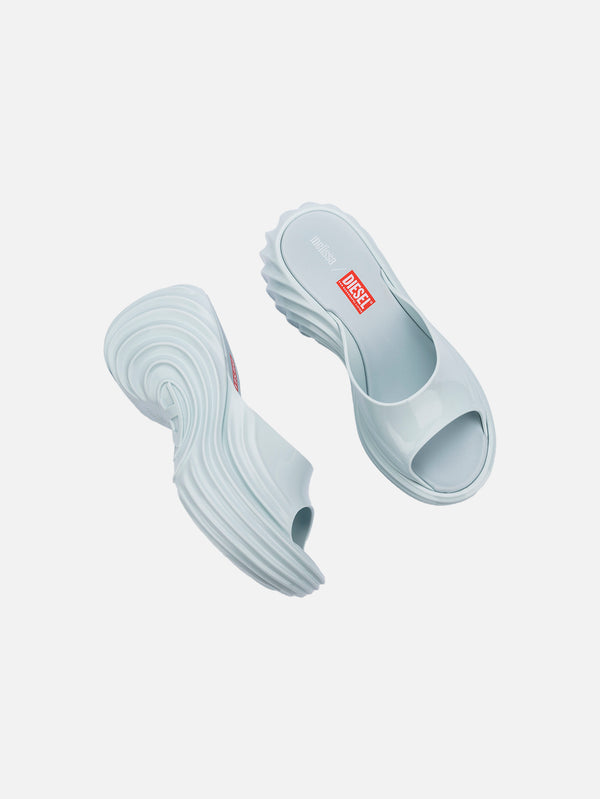 MELISSA, Quantum Platform + Diesel Ad Sandalet - Açık Mavi, SANDALET, shopi go'da!