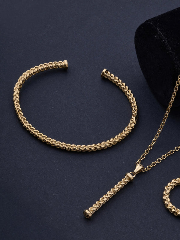 ATOLYEWOLF, Mesh Bangle in Gold, BİLEKLİK, shopi go'da!