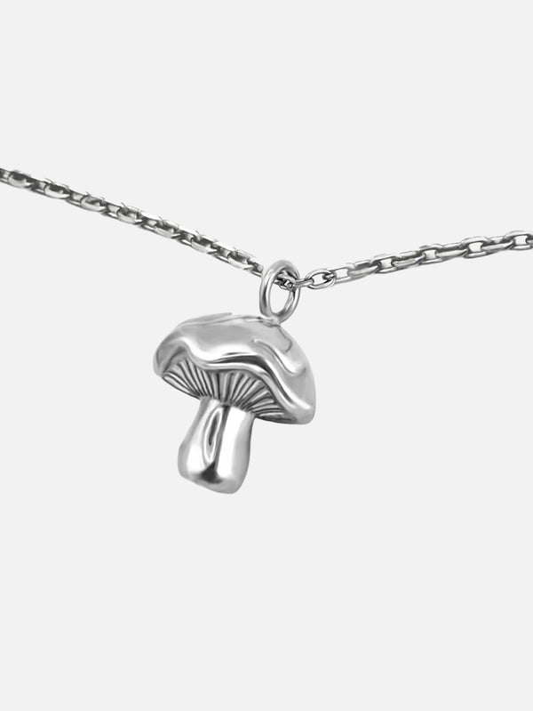Mushroom Necklace - Silver