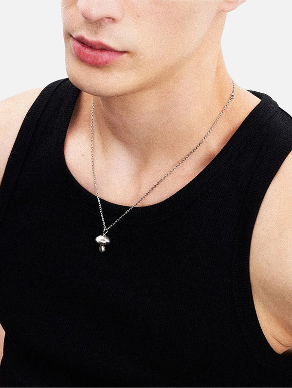 Mushroom Necklace - Silver