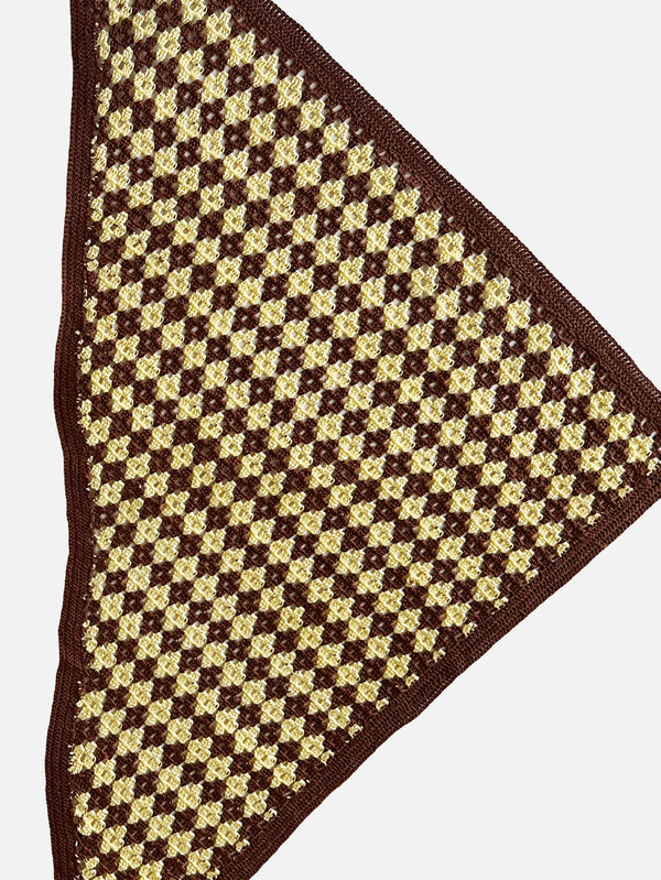 OHM HANDMADE, Optimist Bandana - Kahverengi Sarı, BANDANA, shopi go'da!