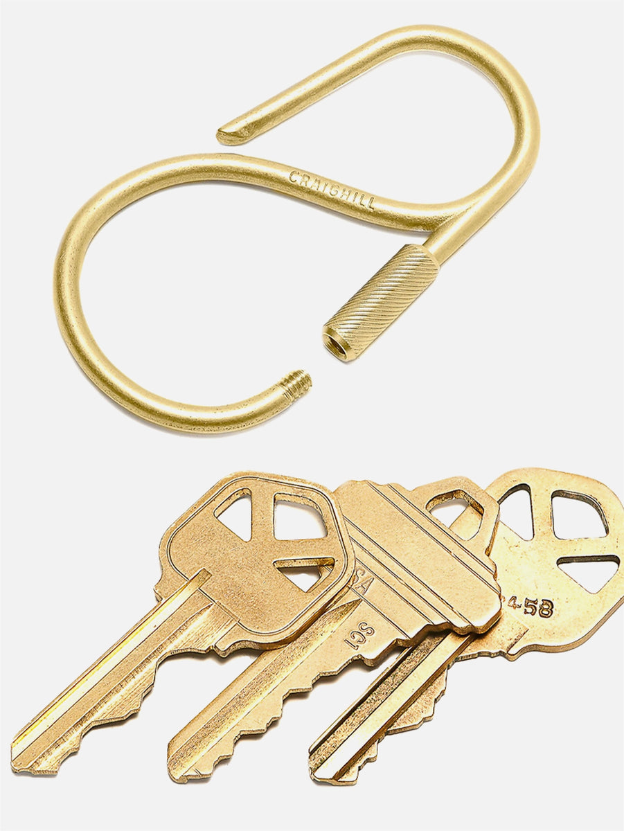 Offset Keyring Brass
