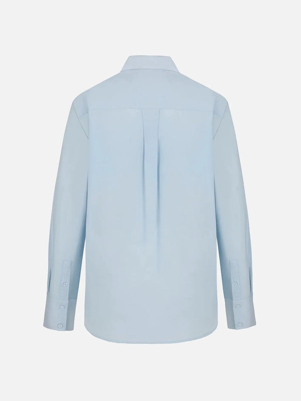 EX DE RUE Oversize Blue Shirt – mavi, arka görünüm