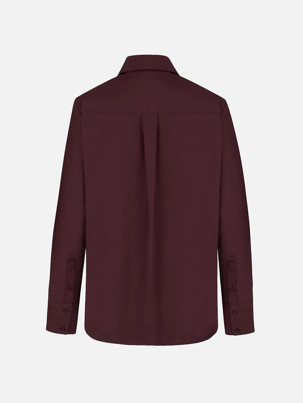 EX DE RUE Oversize Bordeaux Shirt – Bordeaux, arka görünüm