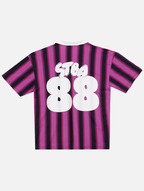 SOON TO BE ANNOUNCED, Pink Striped Uniform T-Shirt, T-SHIRT, shopi go'da!