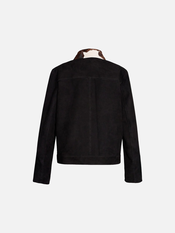 KUNDURA - CEKET - Pony Süet Ceket W - Siyah - shopi go'da!.