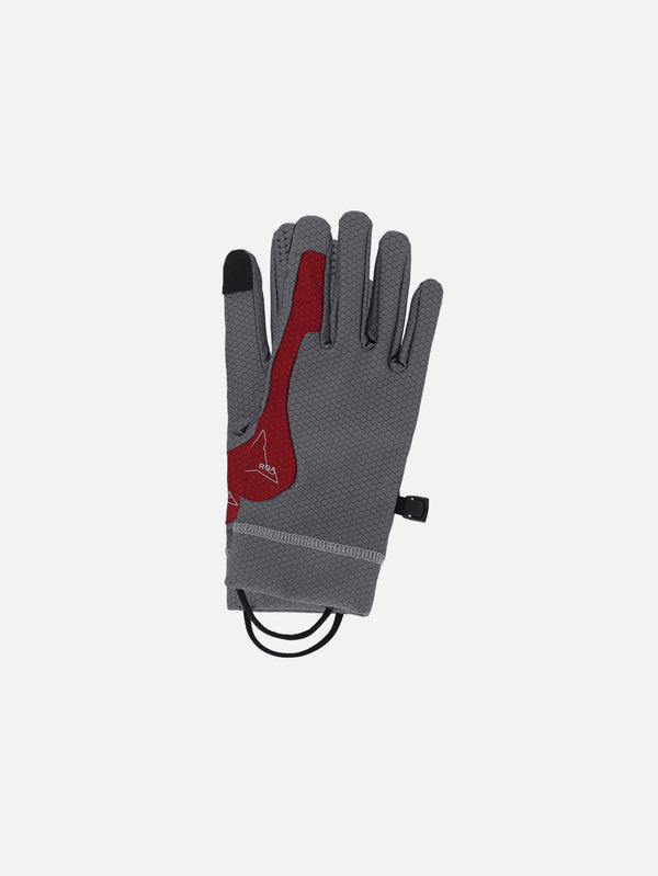 Andie Base Layer Gloves - Grey Dark Red