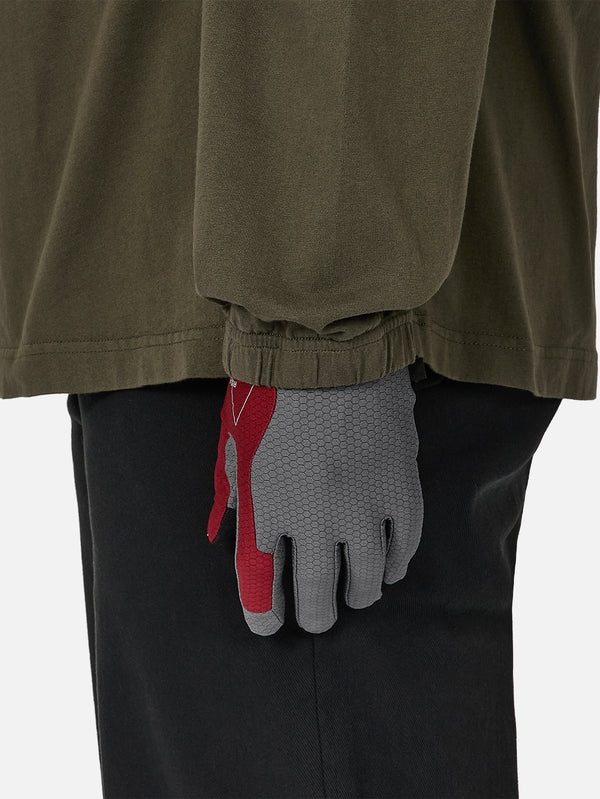 Andie Base Layer Gloves - Grey Dark Red