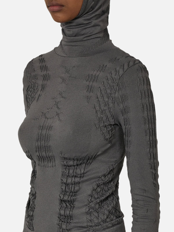 Aune Dryarn Seamless Knit Top - Grey