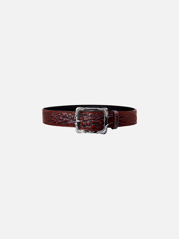 CROSSED, Red Croco Icon Belt, KEMER, shopi go'da!
