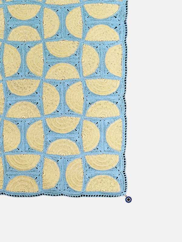 OHM HANDMADE, Circus Dantel Runner - Mavi Sarı, RUNNER, shopi go'da!