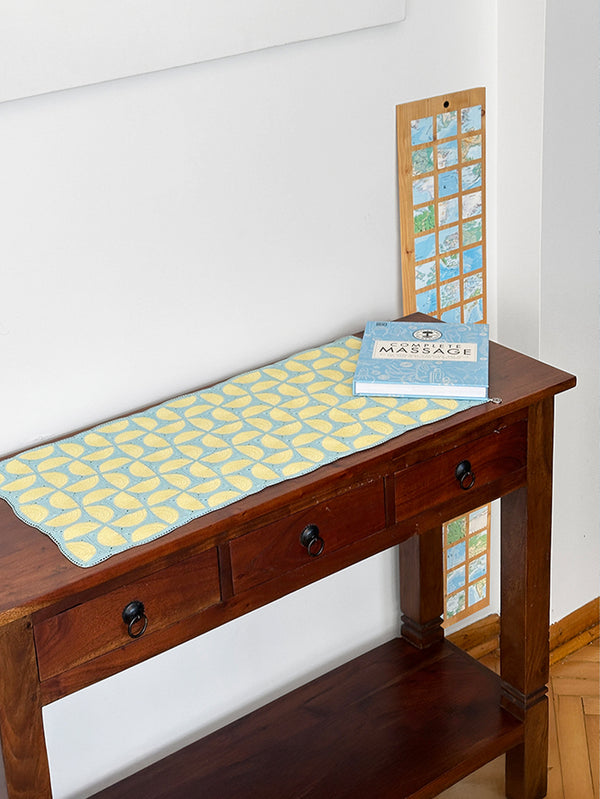 OHM HANDMADE, Circus Dantel Runner - Mavi Sarı, RUNNER, shopi go'da!