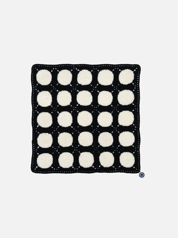 OHM HANDMADE, Dots Dantel Örtü - Siyah Krem, DANTEL ÖRTÜ, shopi go'da!