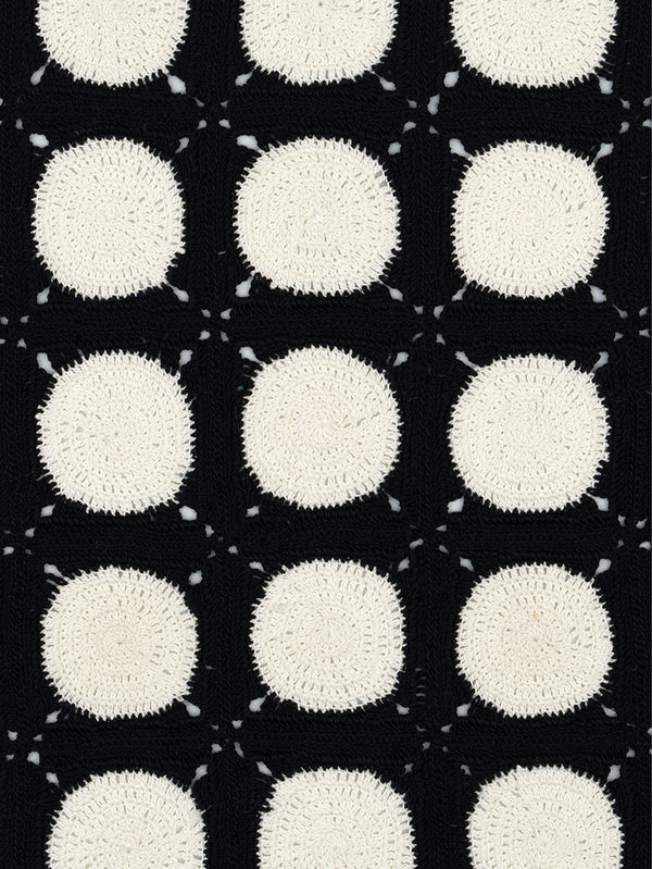 OHM HANDMADE, Dots Dantel Örtü - Siyah Krem, DANTEL ÖRTÜ, shopi go'da!