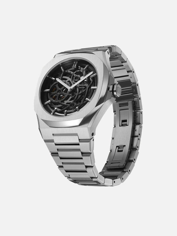 D1 MILANO, Skeleton Silver, KOL SAATİ, shopi go'da!