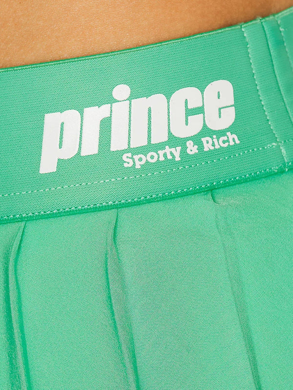 SPORTY & RICH, Prince Sporty Pleated Skirt - Clean Mint/White, ETEK, shopi go'da!