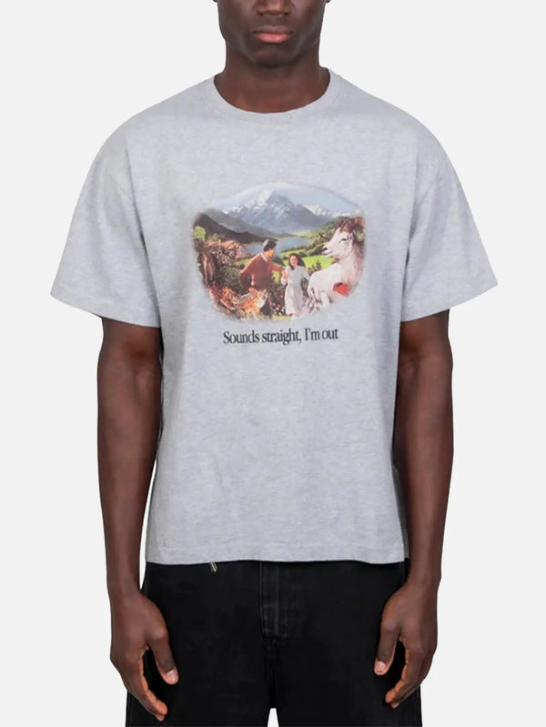 CARNE BOLLENTE Sounds Straight, Im Out - Melange Grey - Kategorize edilmemiş T-SHIRT