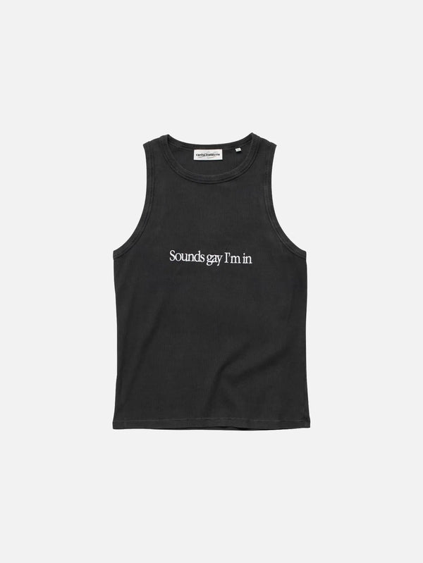 CARNE BOLLENTE Sounds Gay Im Sleeveless - Off Black - Kategorize edilmemiş ATLET