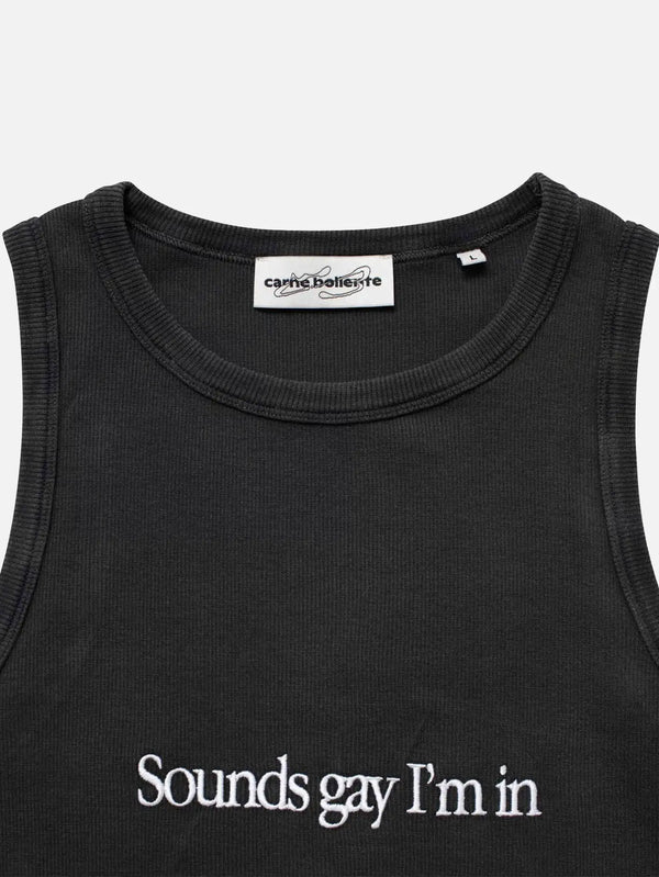 CARNE BOLLENTE Sounds Gay Im Sleeveless - Off Black - Kategorize edilmemiş ATLET