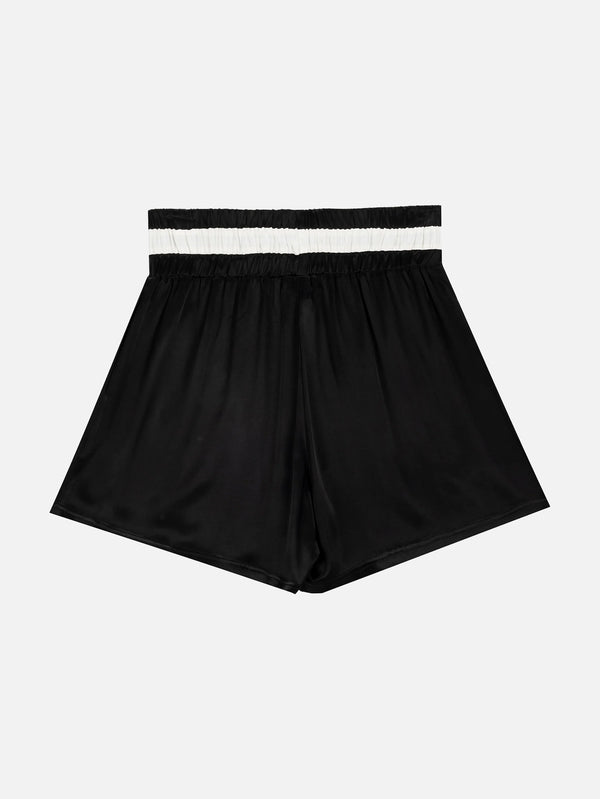 SOON TO BE ANNOUNCED, STBA Black Satin Boxing Shorts, ŞORT, shopi go'da!