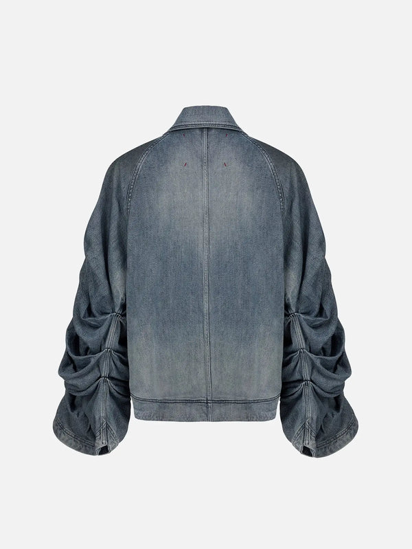 EX DE RUE Sculpt Denim Jacket II – denim mavisi, arka görünüm