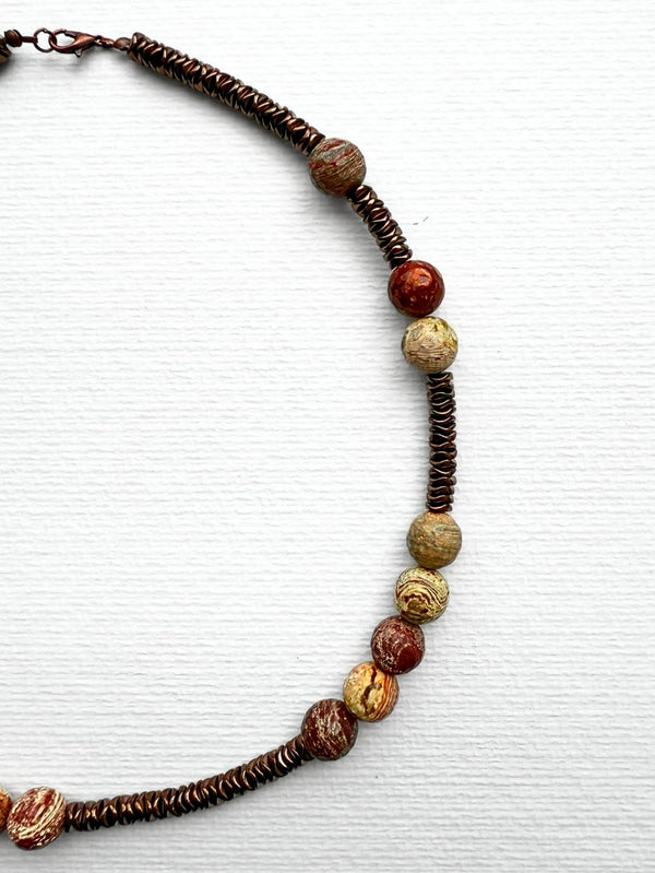 L'ATELIER DES PERLES, Spark Jesper ve Hematit Taşlı Kolye, KOLYE, shopi go'da!