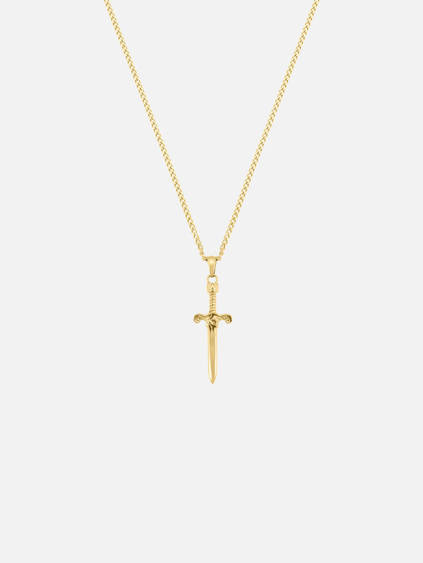 ATOLYEWOLF, Sword Necklace in Gold, KOLYE, shopi go'da!