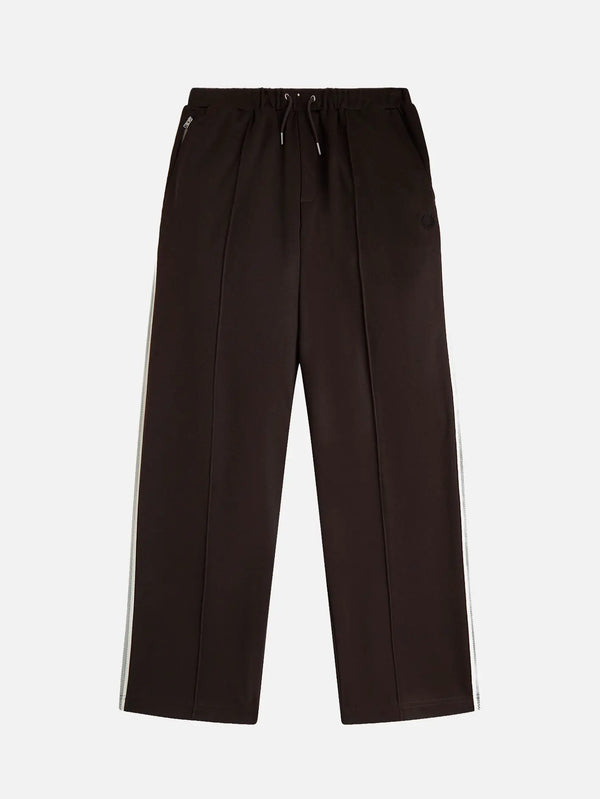 Fred Perry Tennis Net Tape Track Pant - Rich Brown – Rich Brown, ön görünüm