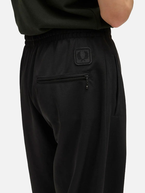 FRED PERRY Knitted Tape Track Pant - Black – siyah, yan görünüm