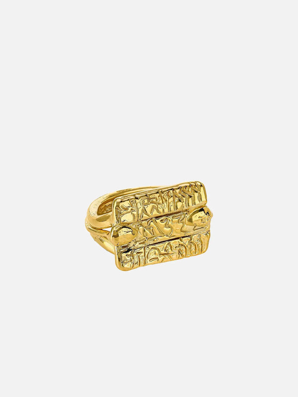 RAFAEL INDIANA The Papyrus Ring – altın, yakından çekim