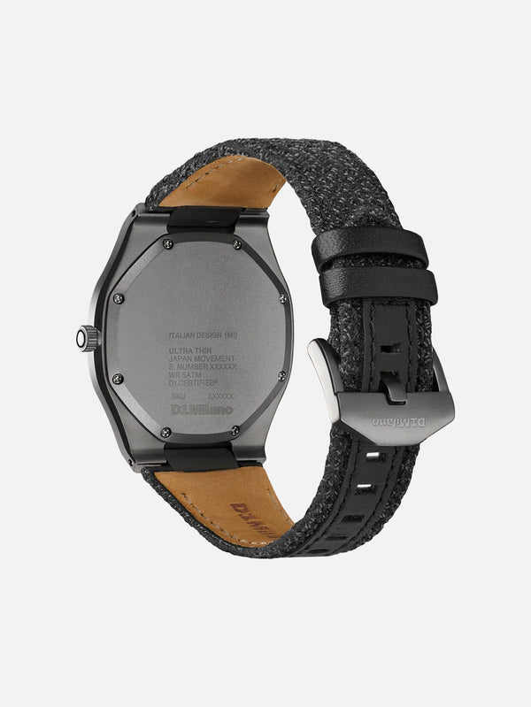 D1 MILANO, Ultra Thin Watch Black Kevlar, KOL SAATİ, shopi go'da!