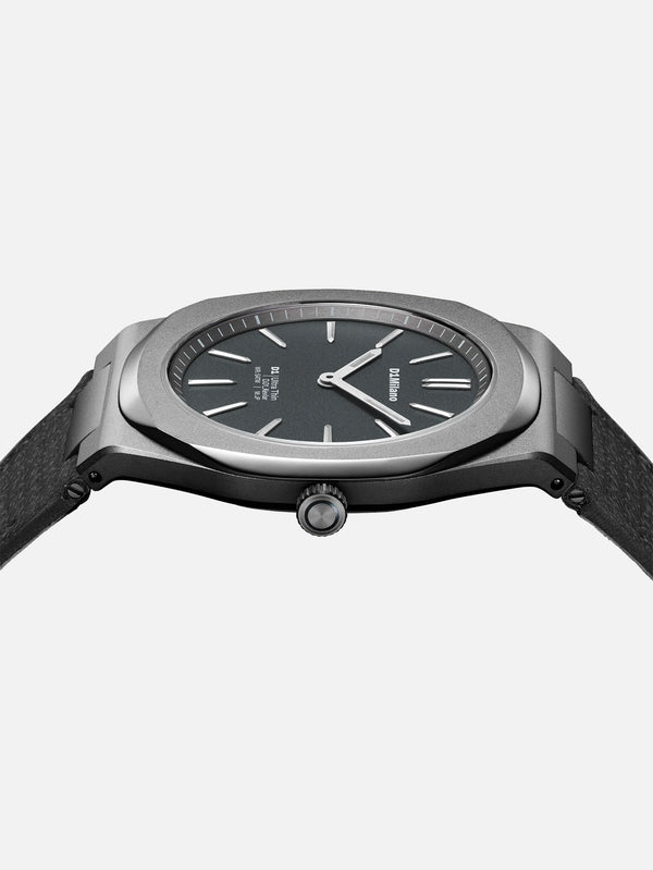 D1 MILANO, Ultra Thin Watch Black Kevlar, KOL SAATİ, shopi go'da!