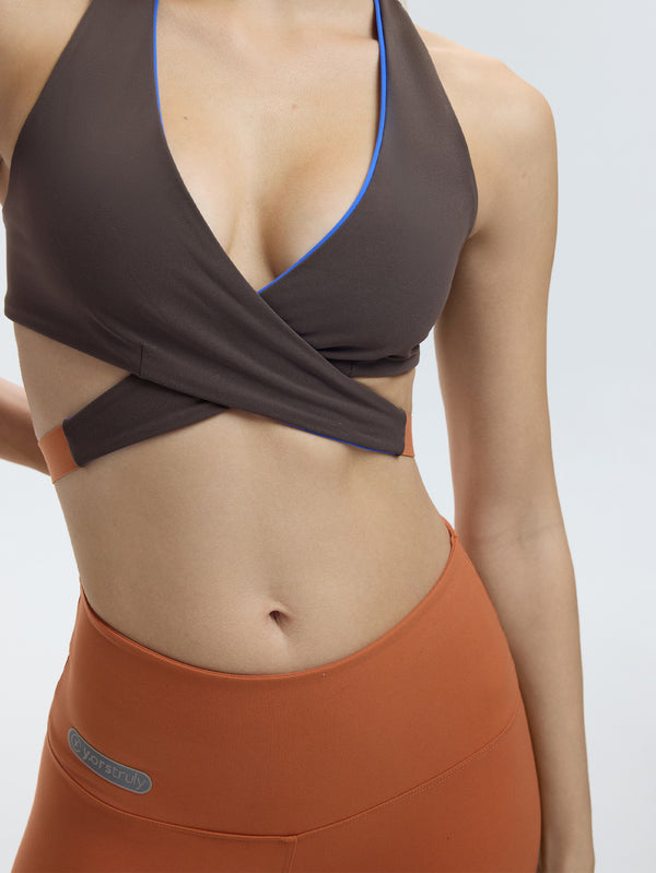 YORSTRULY, Vest Bra Top - Espresso Martini (Inside Electric Blue), BRALETTE, shopi go'da!