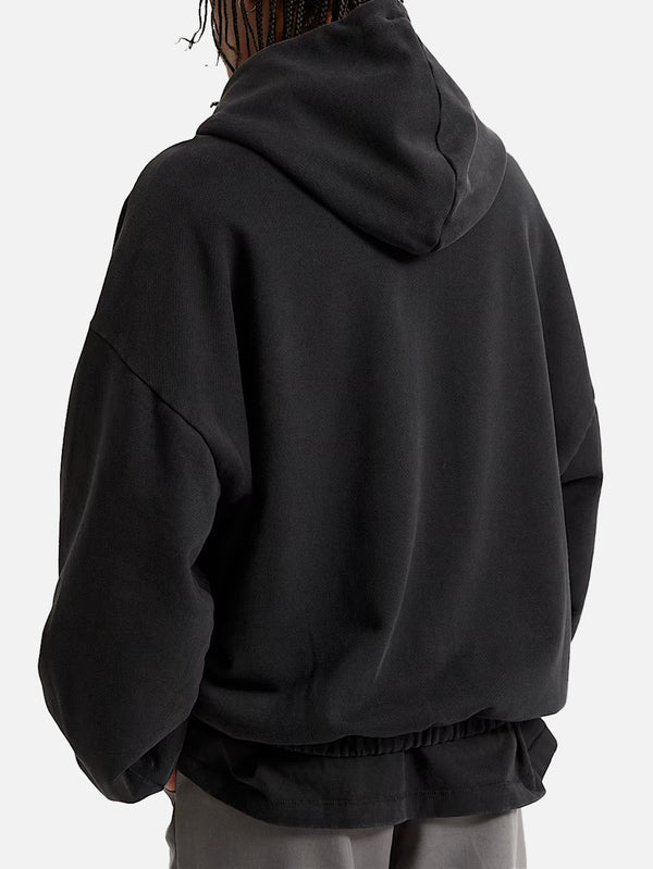 A.O.D. T Zipped Hoodie - Washed Black