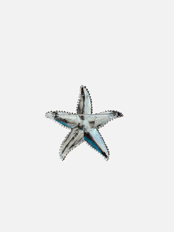 NES VINTAGE Vintage Textured Star Brooch – gümüş, ön görünüm