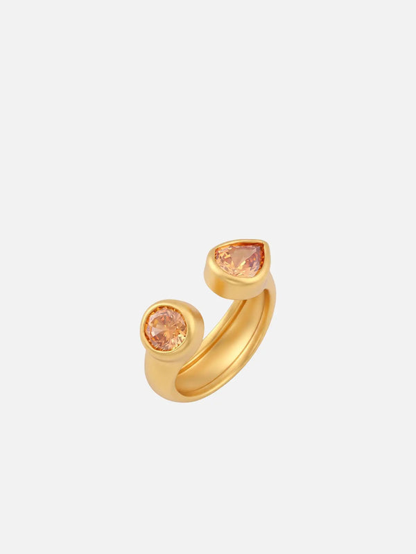 ECE LONDON Aurea Duo Ring – Gold, üstten görünüm