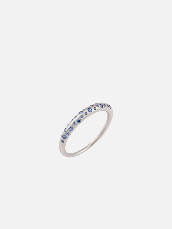 ECE LONDON Aurea Orbis Ring – Silver/Blue, yandan görünüm