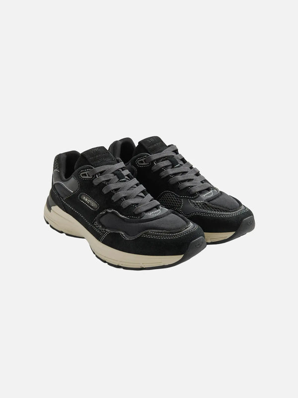 STEPNEY WORKERS CLUB Amiel II Nylon Overlay Black – Black, önden görünüm