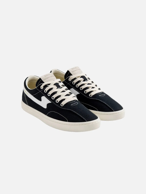 STEPNEY WORKERS CLUB Surma S-Strike Canvas Black/White – Black/White, 3/4 görünüm