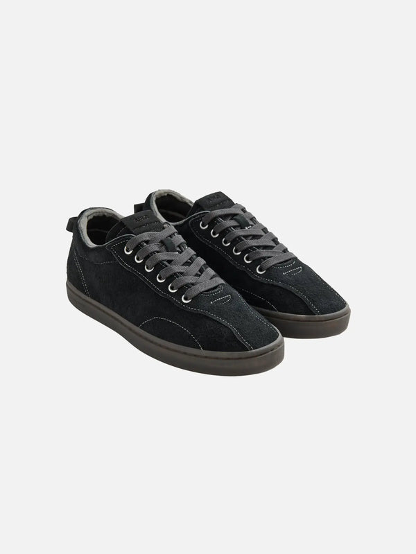 STEPNEY WORKERS CLUB Surma Freecut Geo-Merged Suede Black – Black, yan-önden görünüm
