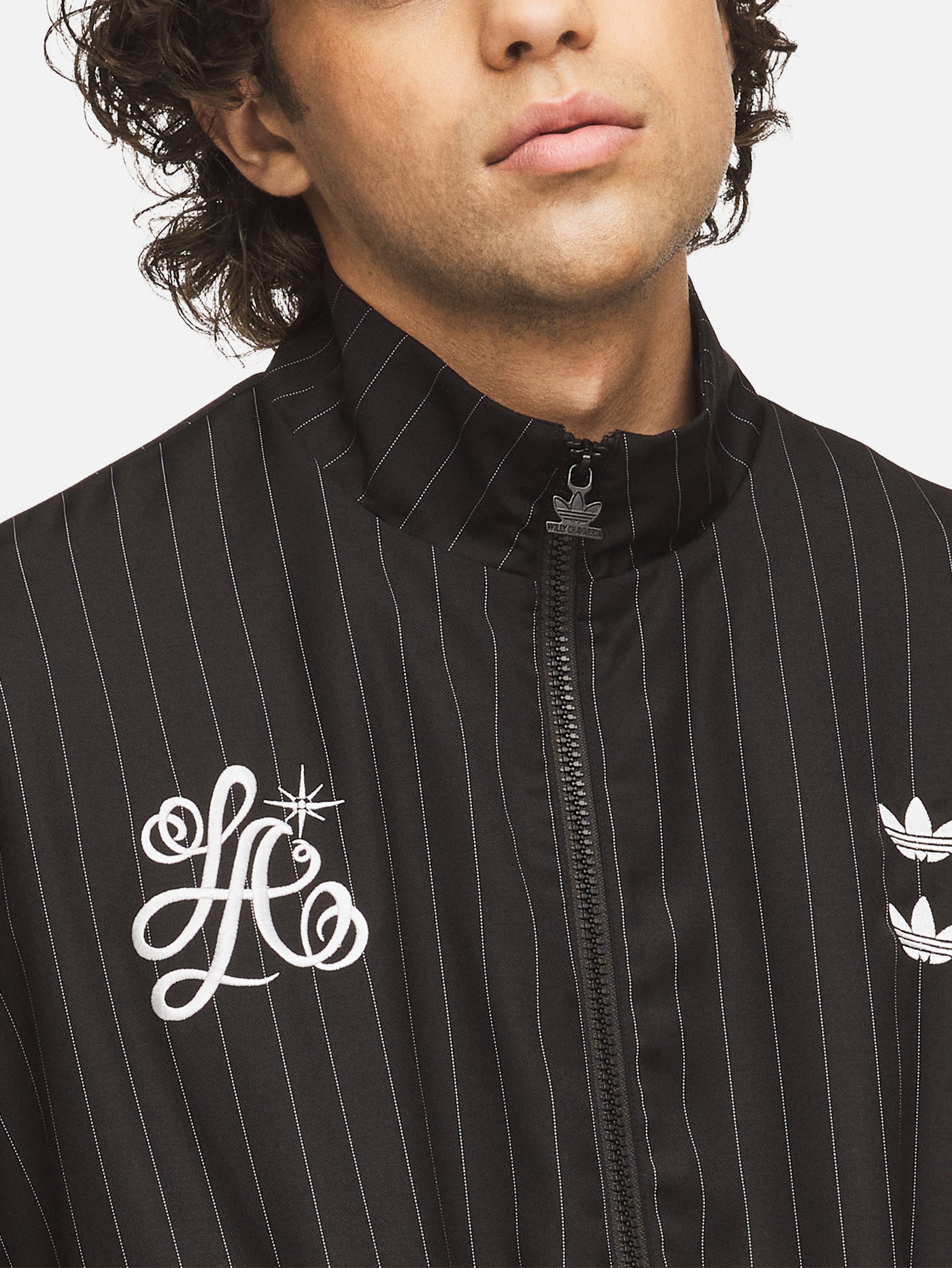 ADIDAS ORIGINALS Willy Chavarria x adidas Pinstripe Jacket - Black