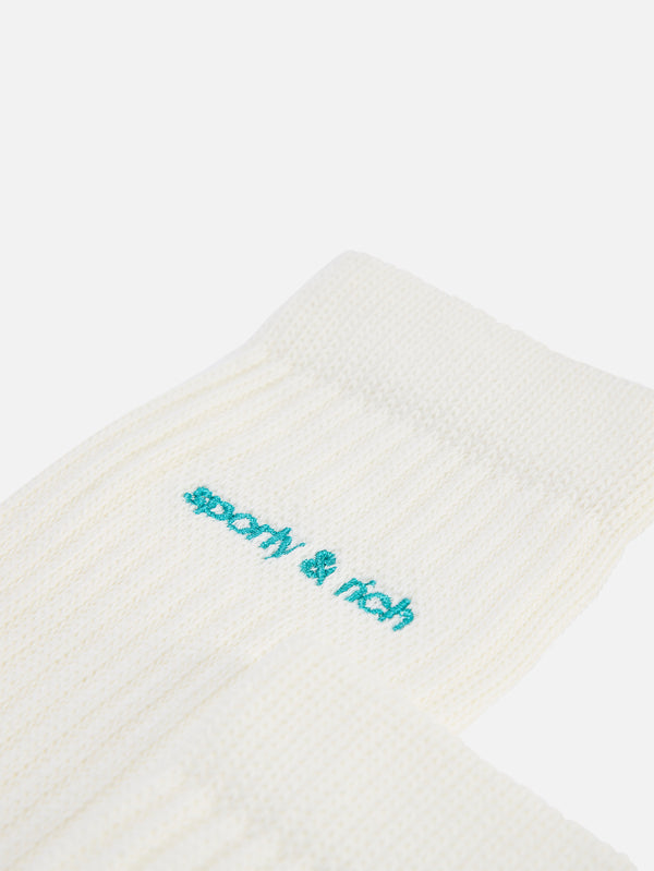 ADIDAS ORIGINALS - ÇORAP - Sporty & Rich x adidas Socks - Off White - shopi go'da!.